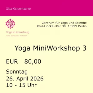 Ticket YOGA MiniWorkshop 3
