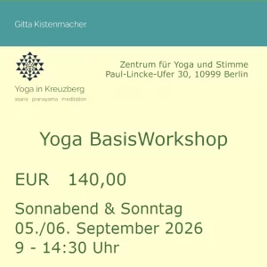 Ticket Yoga BasisWorkshop