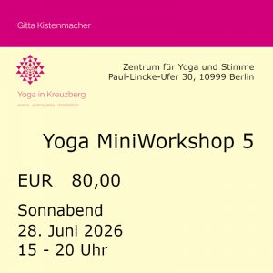 Ticket YOGA MiniWorkshop 5