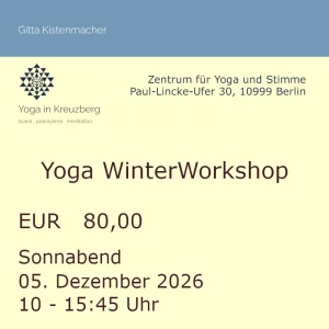 Ticket Yoga WinterWorkshop