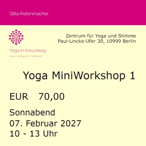 Ticket YOGA MiniWorkshop 1