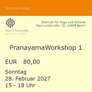 Ticket PranayamaWorkshop 1